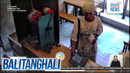 Pagtangay ng lalaki sa tablet na nagsisilbing POS machine ng isang coffee shop, nahuli-cam | Balitanghali