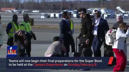 Chiefs and Eagles touch down in New Orleans