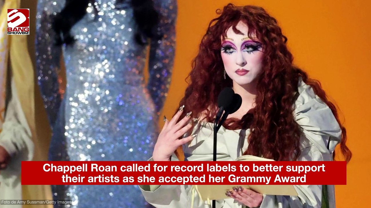 Chappell Roan called for record labels to better support their artists as she accepted her Grammy Award