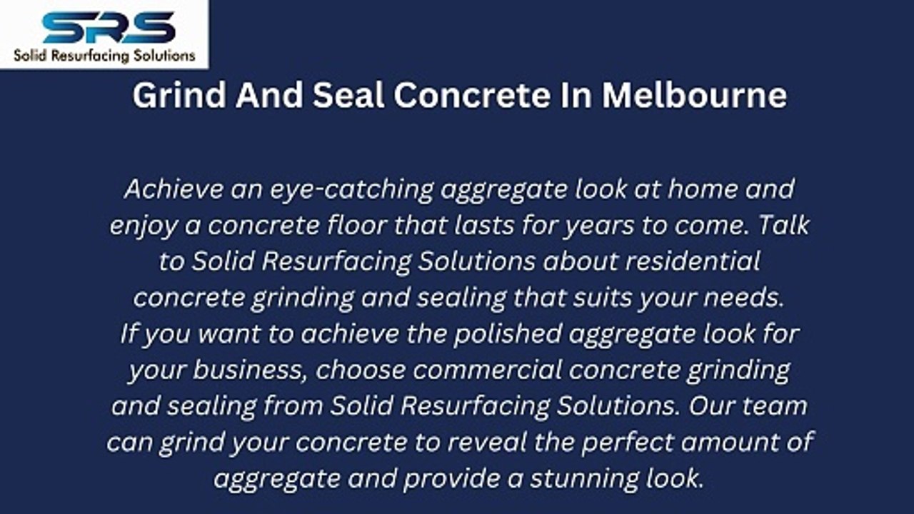 Grind and Seal Concrete Flooring Solution Melbourne