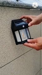 CARTER ENERGY Glass Solar Wall Light Outdoor | Waterproof Solar Wall Lights For Garden | Motion Sensor Solar Powered Night Spotlight | Solar Wall Lamp/Lights | Pack-1 75% off