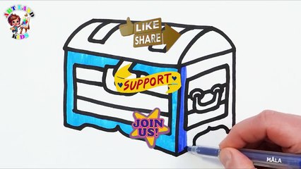 🏴‍☠️ How to Draw a Treasure Chest – Fun and Colorful Drawing for Kids