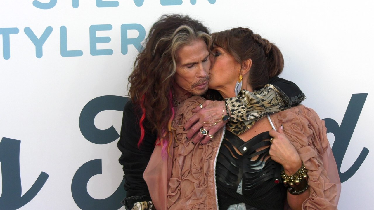 Steven Tyler and Edie Allen on the red carpet at Steven Tyler’s 6th annual Grammy Awards viewing party