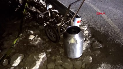 Sütleri teslim etti, eve dönerken kazada öldü