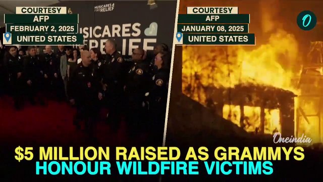 Los Angeles Firefighters Honoured at Grammys 2025, Millions Raised for Wildfire Victims’ Relief