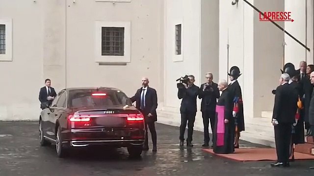 L'arrivo della regina di Giordania al Summit sui diritti dei bambini in Vaticano