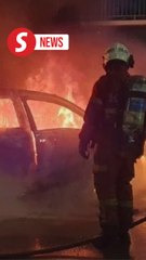 Irate man sets wife's car on fire