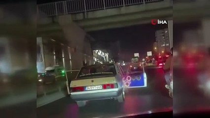 Asker eğlencesi değil magandalık! Bakın trafikte ne yaptılar