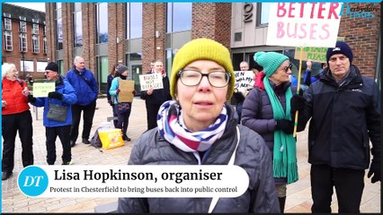Protest in Chesterfield to bring buses back into public control