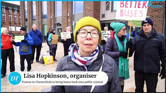 Protest in Chesterfield to bring buses back into public control