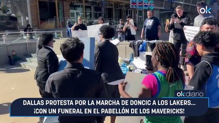 Dallas protesta por la marcha de Doncic a los Lakers... ¡con un funeral en el pabellón de los Mavericks!