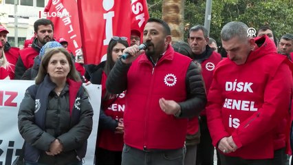 İzmir Büyükşehir Belediyesi'nde eylem sürüyor: 158 işçi ve 236 otobüs için toplandılar