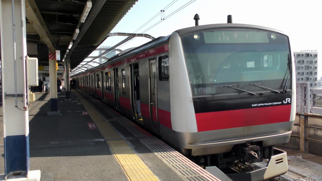 京葉線 新木場駅 E233系発着シーン