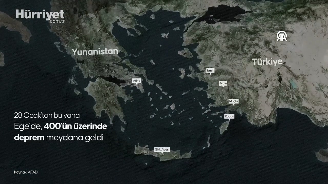 Ege Denizi'nde peş peşe depremler