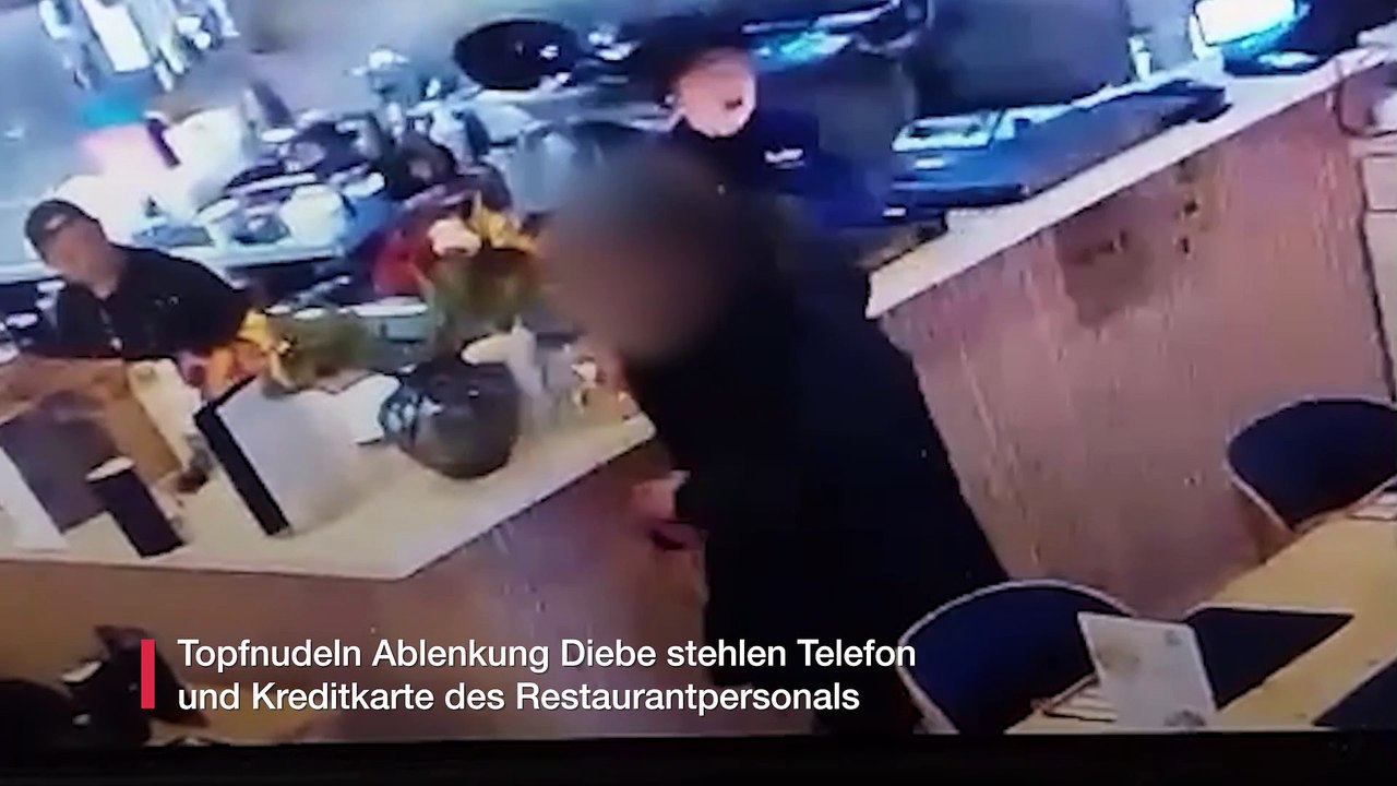 Topfnudeln Ablenkung: Diebe stehlen Telefon und Kreditkarte des Restaurantpersonals