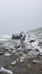 Beautiful Snow Falling Live in Pakistan