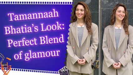 Tamannaah Bhatia snapped today at Juhu in a stylish professional ensemble 