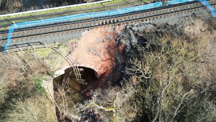 Huge landslip wrecks 'heritage' railway