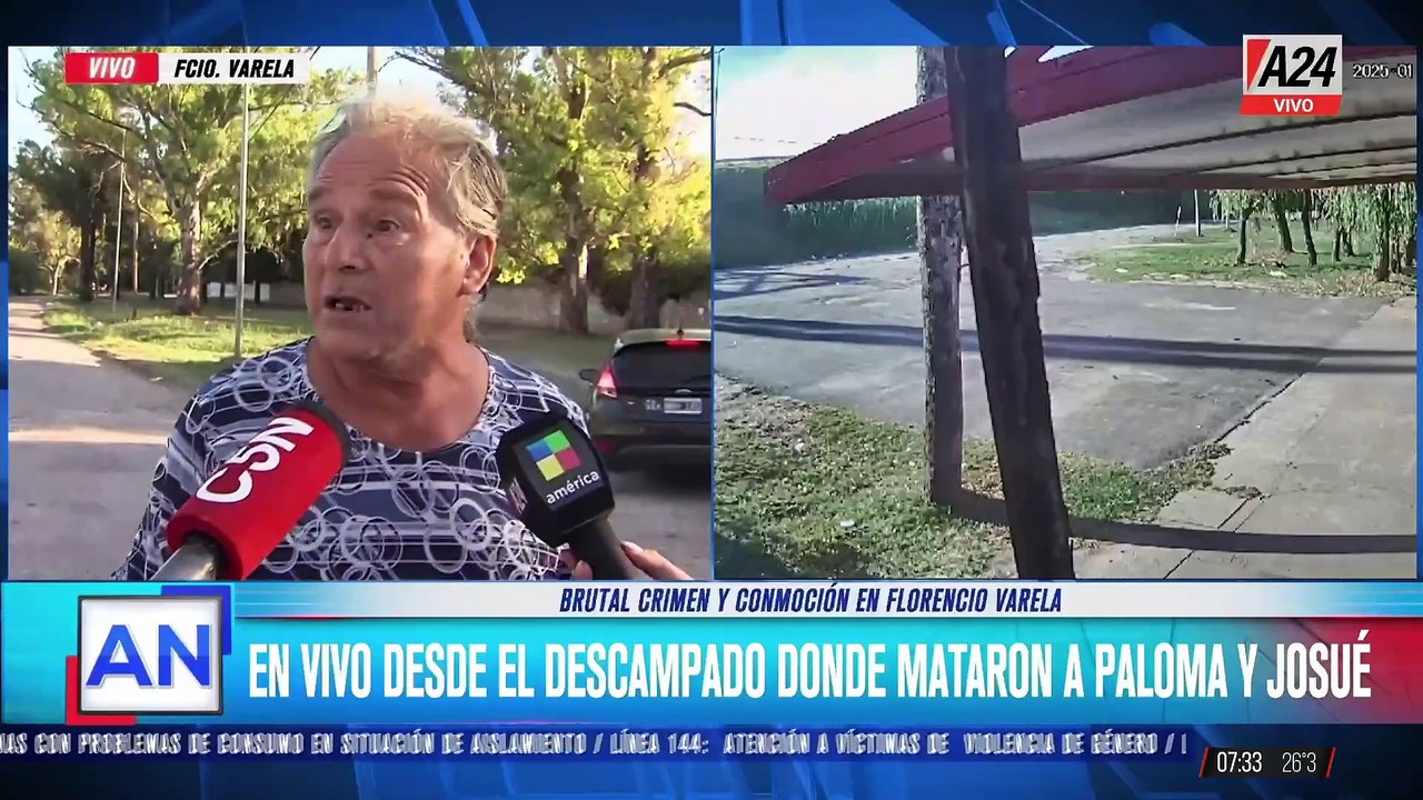 Brutal crimen en Florencio Varela: en vivo desde el decampado donde asesinaron a Paloma y Josué