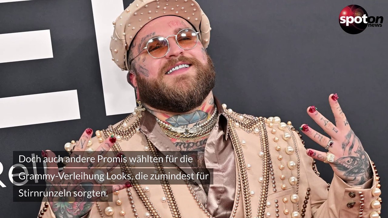 Mit Haus, bunt und nackt: Die skurrilsten Looks bei den Grammys 2025