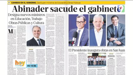 ¡Última Hora! Luis Abinader sacudió la mata ministerial | Hoy Mismo