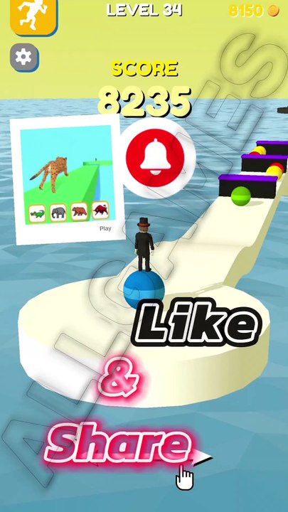 Stack Rider LVL 34 Gameplay FUN GAME #shorts #StackRider #fungames #viralvideo