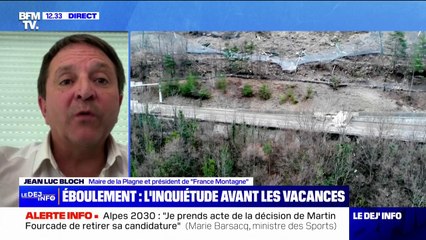 Éboulement en Savoie: "Ne pas être inquiet, c'est irresponsable", confie le maire de La Plagne, Jean-Luc Bloch
