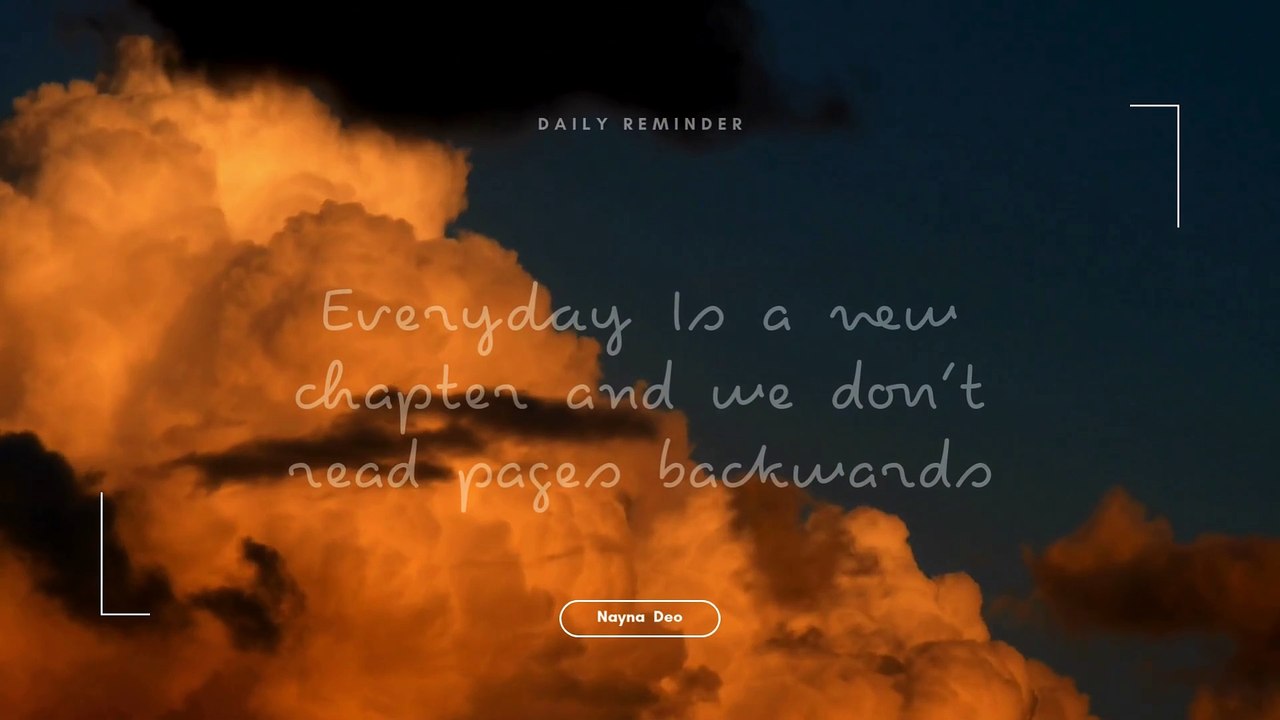 Everyday is a New Beginning