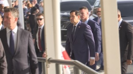 Marco Rubio llega al aeropuerto de Albrook