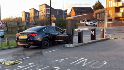 Frustrated driver struggling to exit Elwick Place car park in Ashford