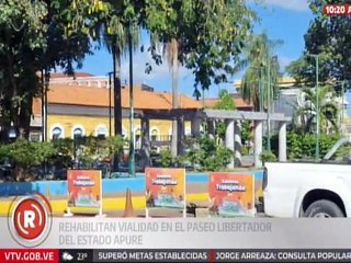Apure I En el mcpio. San Fernando rehabilitan vialidad del paseo Libertador