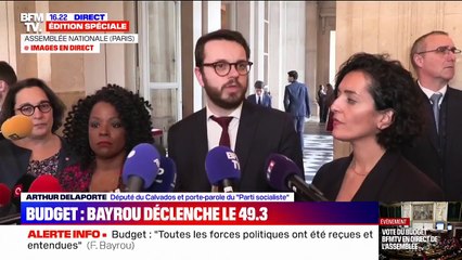 49.3 sur le budget: "Ce budget n'est pas un bon budget, pour autant, il faut un budget pour la France", explique Arthur Delaporte (PS)