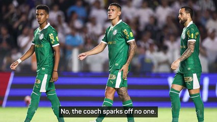 Palmeiras coach hits back at reporters over criticism of Estevao