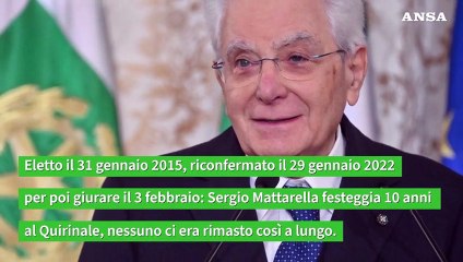 Dieci anni, la presidenza record di Mattarella