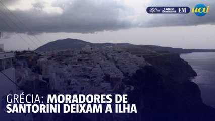 Moradores de Santorini, na Grécia, deixam a ilha devido à atividade sísmica