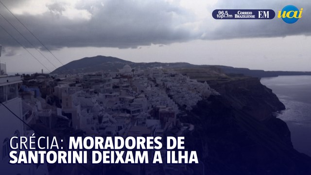 Moradores de Santorini, na Grécia, deixam a ilha devido à atividade sísmica