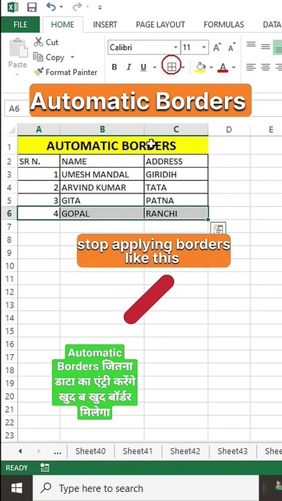 "Master Automatic Borders in Excel | Quick & Easy Excel Formatting" | "How to Set Up Automatic Borders in Excel | Excel Tutorial 2025"