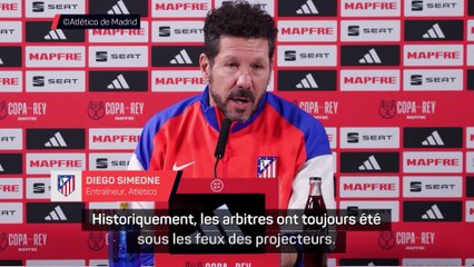 Atlético - Simeone défend les arbitres : "Il est très difficile d'être à leur place"