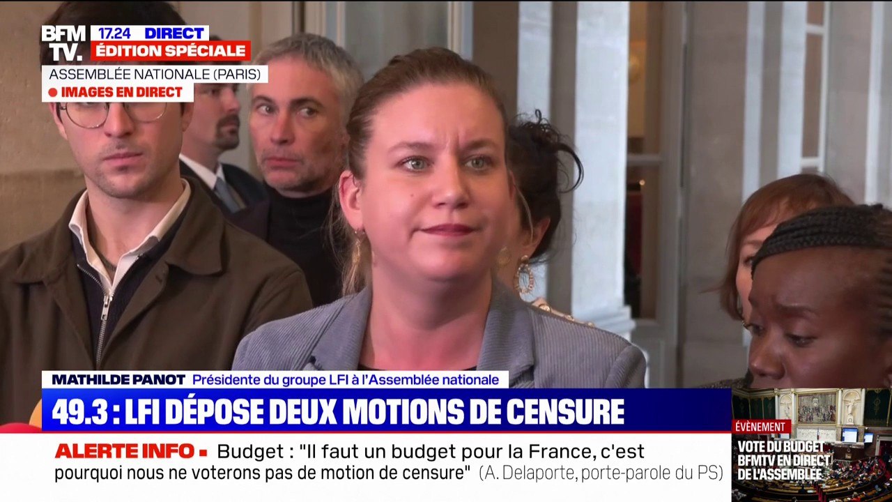 Motion de censure: "L'extrême droite joue le rôle d'assurance-vie du système", affirme Mathilde Panot (LFI)