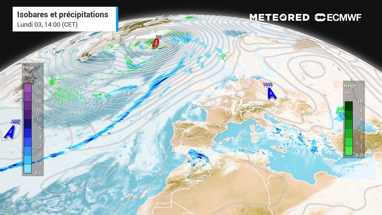 Arrivée d'un front froid en France !