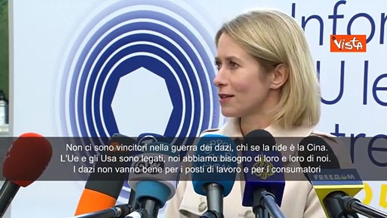 L?Alto Rappresentante Ue Kallas: ?Nella guerra dei dazi con gli Usa chi ride ? la Cina"