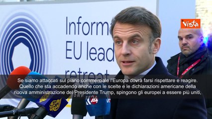 Macron: "Dazi Trump? Europa dovr? reagire e farsi rispettare" - SOTTOTITOLI