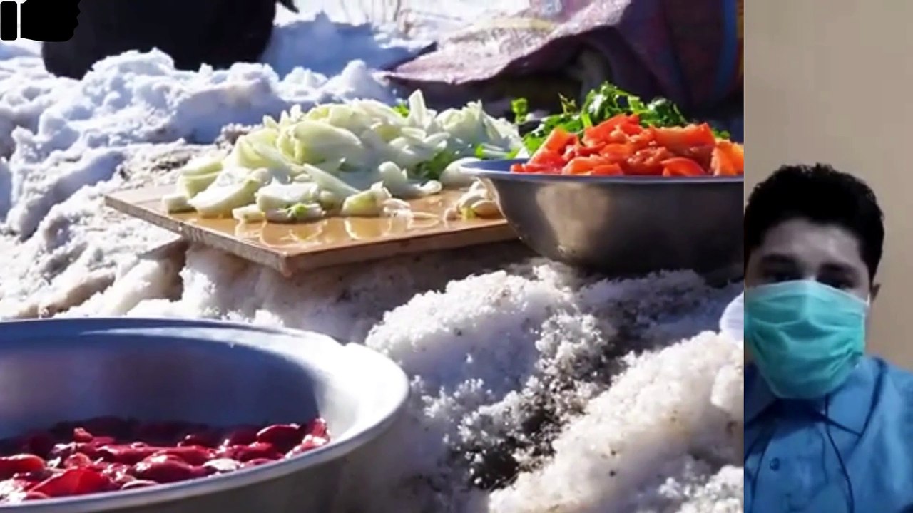 Getting through in the Coldest Town of Afghanistan - 69°C  Shepherd Mother preparing Shepherd food