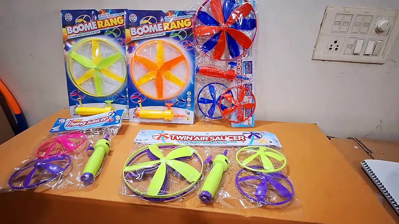 prem ratna twin air saucer, boomerang, flying saucer Flies Upto 40 Feet High Spinnig Flying Toy for Outdoor Play for Kids