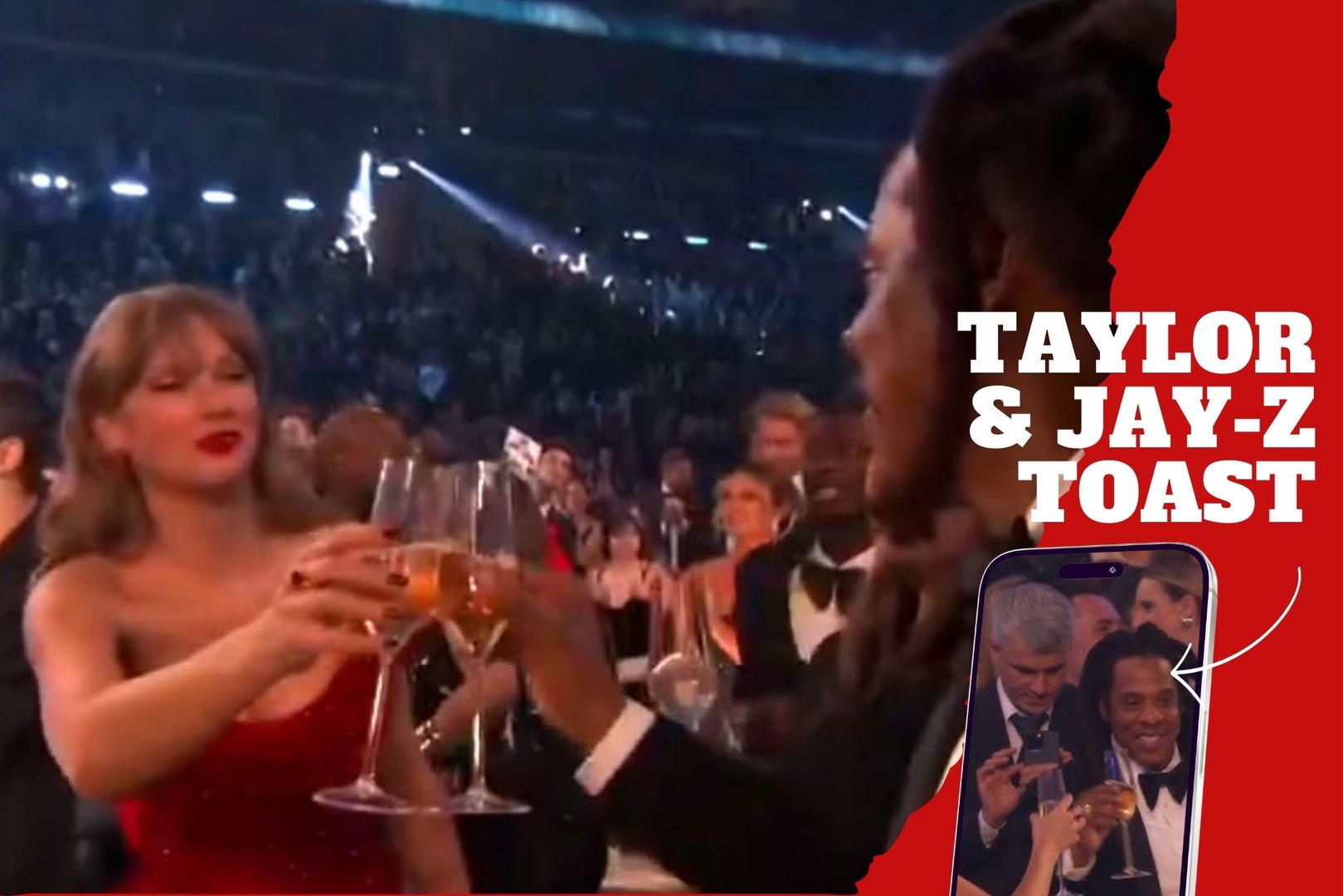 Iconic toast! Taylor Swift and Jay-Z celebrated together during the 67th Grammy Awards