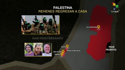 MAPA 03-02-2025: PALESTINA: REHENES REGRESAN A CASA
