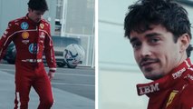 Ferrari bromea con intercambiar a Leclerc al futbol tras mostrar sus habilidades con el balón
