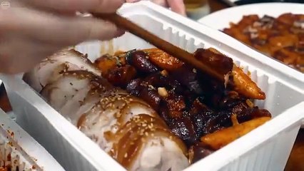 aASMR MUKBANG | Fried Chicken, fried egg, black bean noodles, kimchi Korean Food recipe ! eating