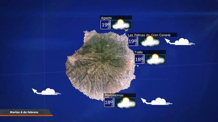 La previsión del tiempo en Canarias para el 4 de febrero de 2025, en Atlántico Televisión.