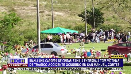 Una moto habría provocado muerte de familia accidentada en San Manuel; hoy inició su sepelio